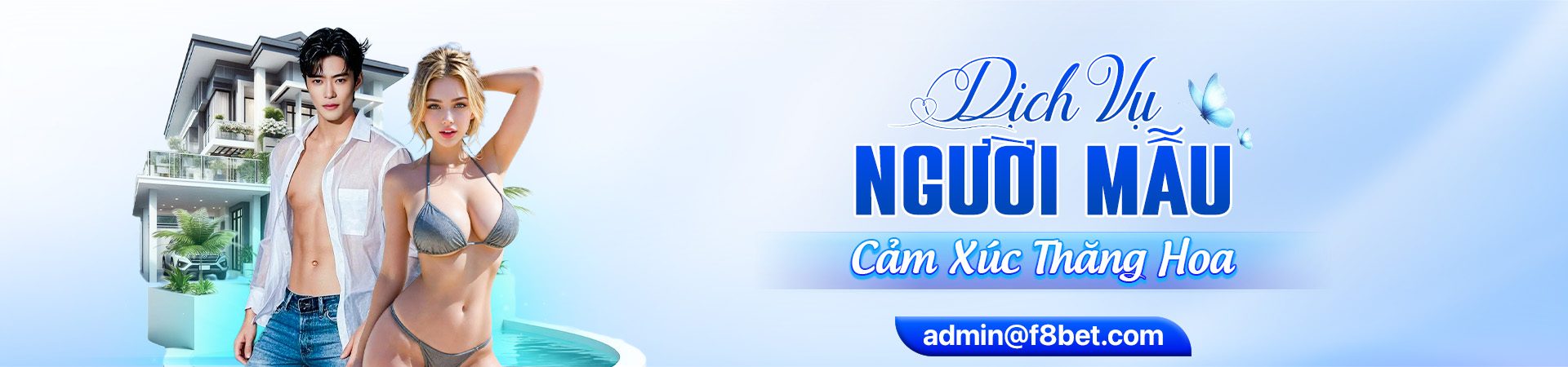f8bet banner dịch vụ siêu mẫu dành riêng cho vip